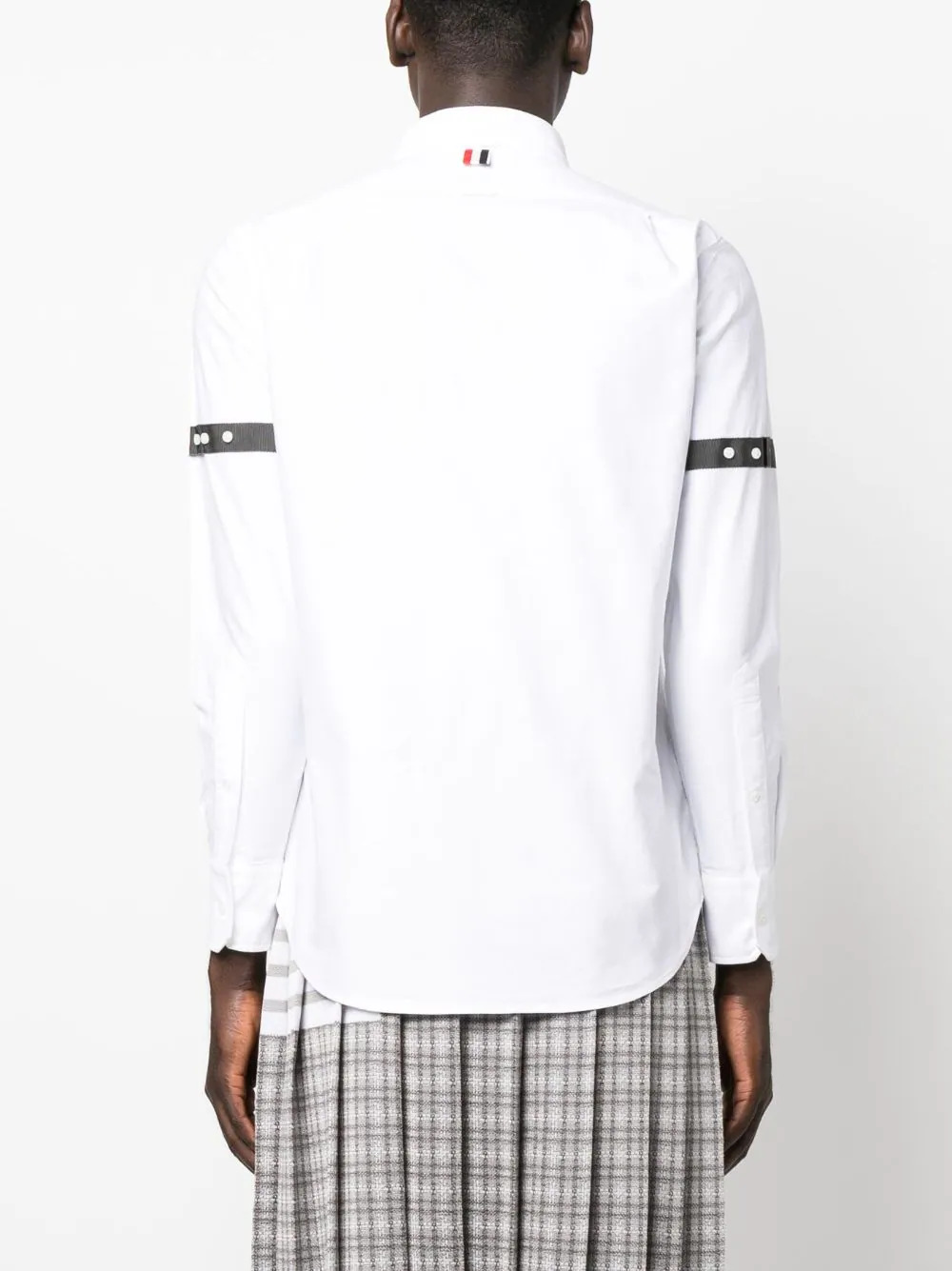 Straight Fit Mini Round Collar Shirt - 4