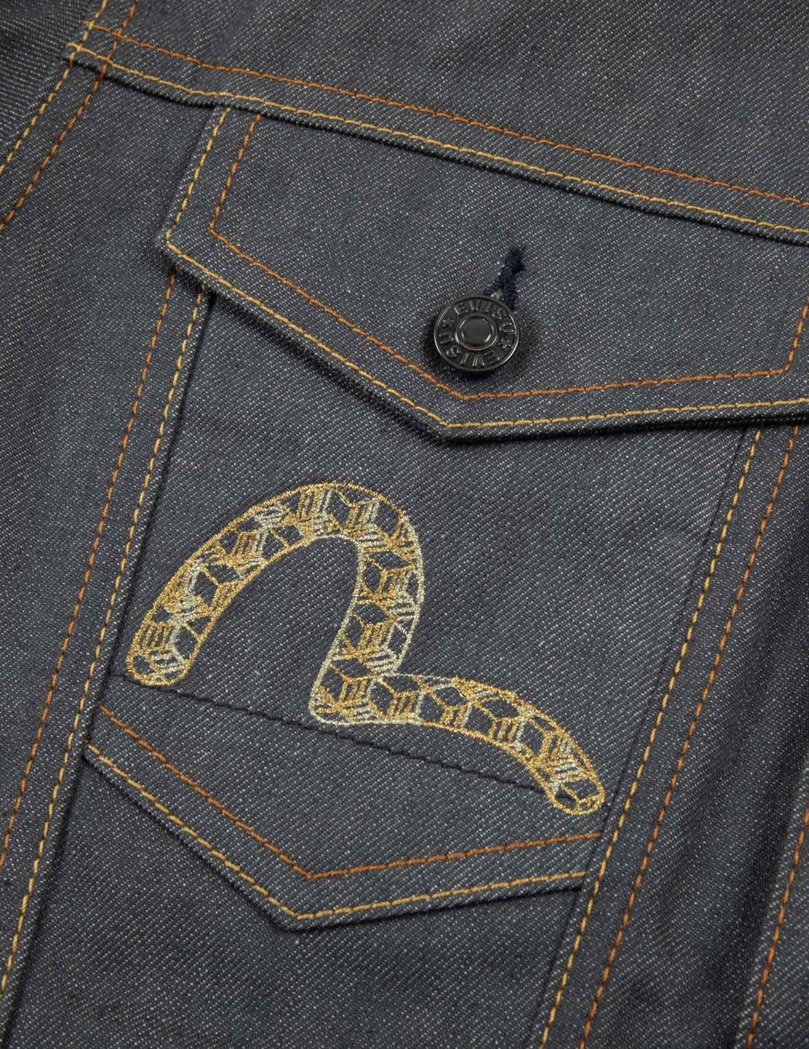 SEAGULL AND THE GREAT WAVE EMBROIDERY REGULAR FIT DENIM JACKET - 10