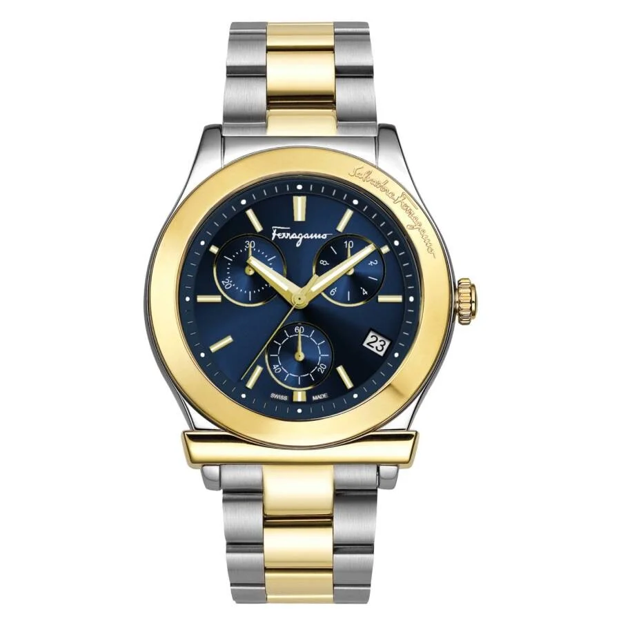 Ferragamo 1898 Chronograph Quartz Blue Dial Men's Watch SFH600418 - 1
