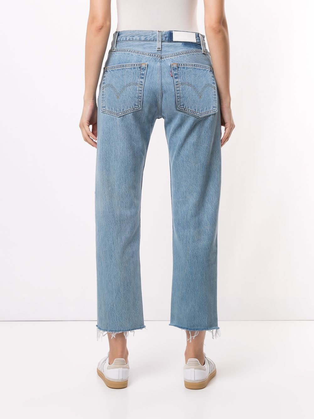 Stove pipe cropped jeans - 4