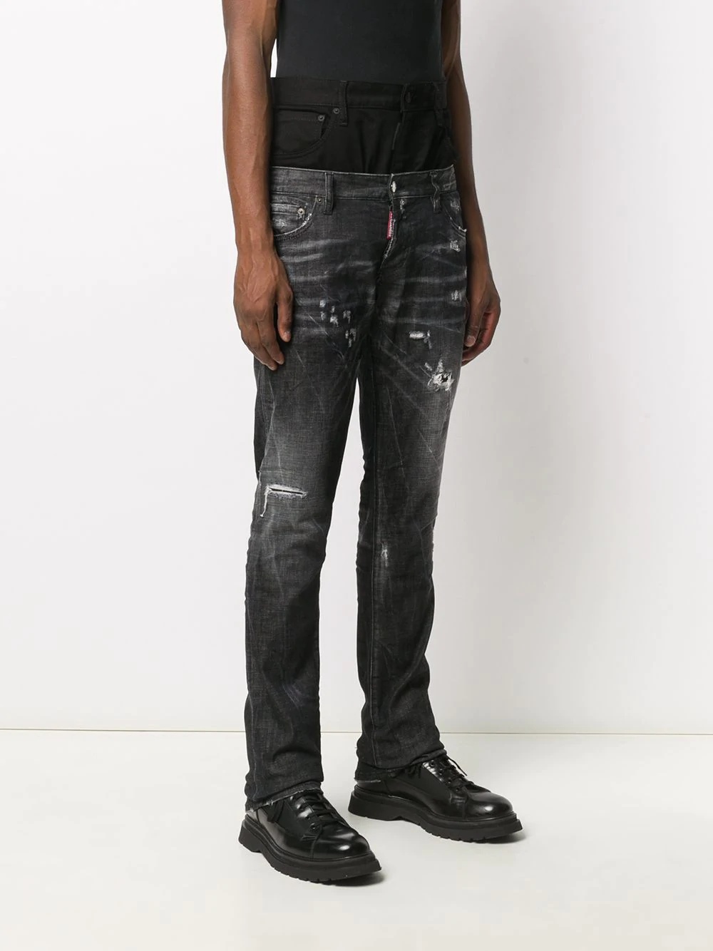 double-waistband slim-fit jeans - 3