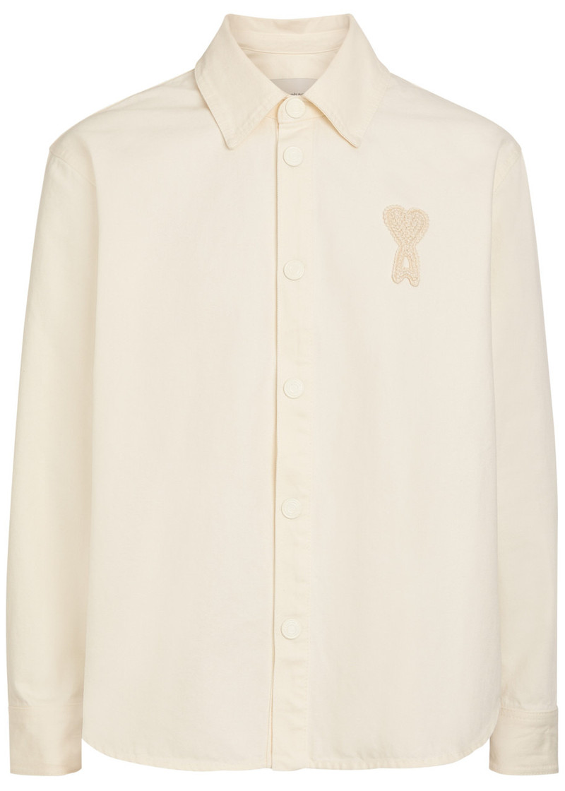 Ami Paris Logo-appliquéd Denim Overshirt 1