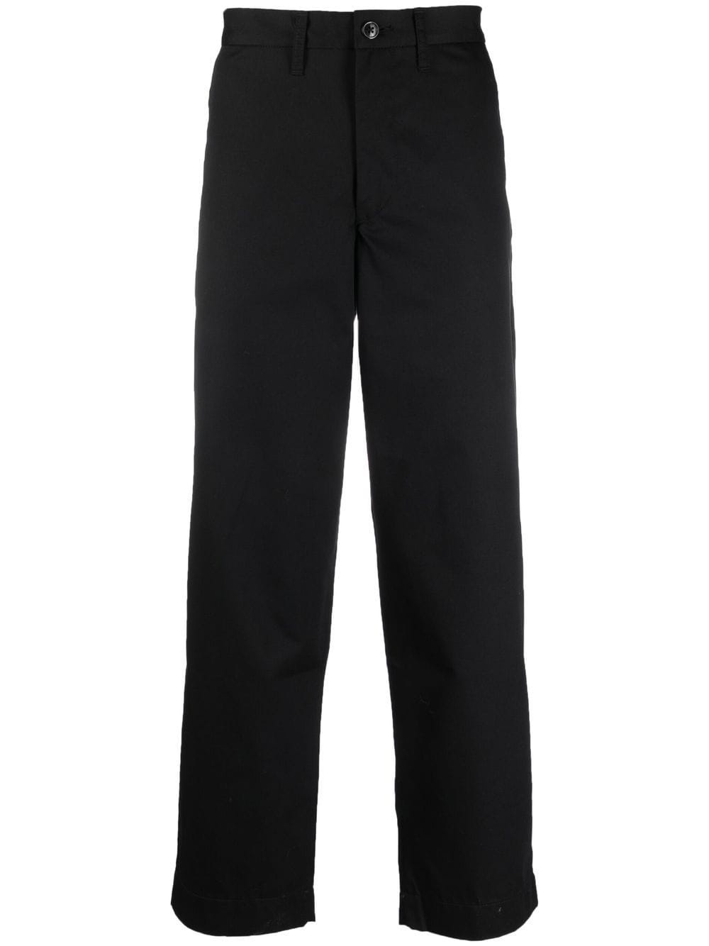 logo patch straight-leg trousers - 1