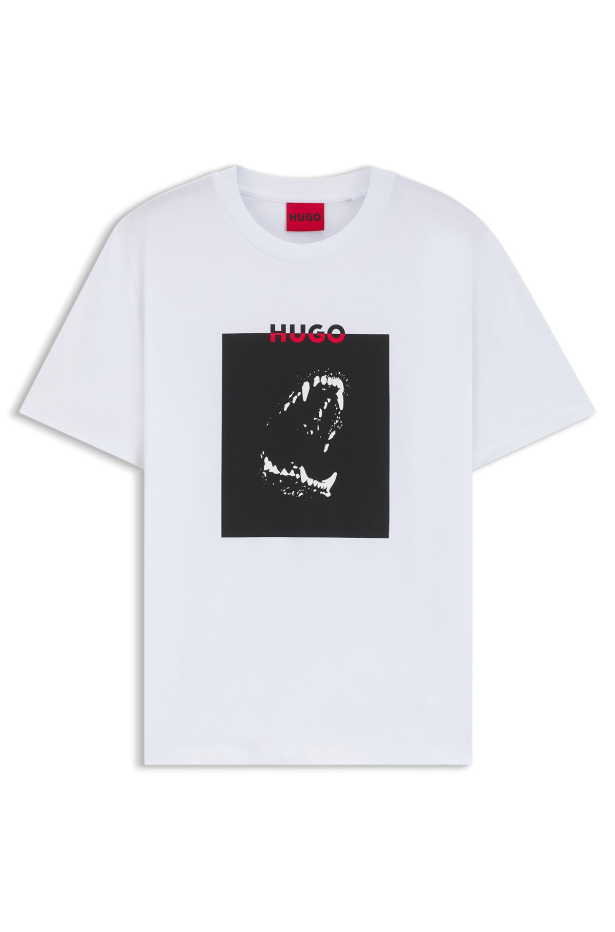 COTTON JERSEY T-SHIRT WITH MIXED-PRINT LOGO - 1