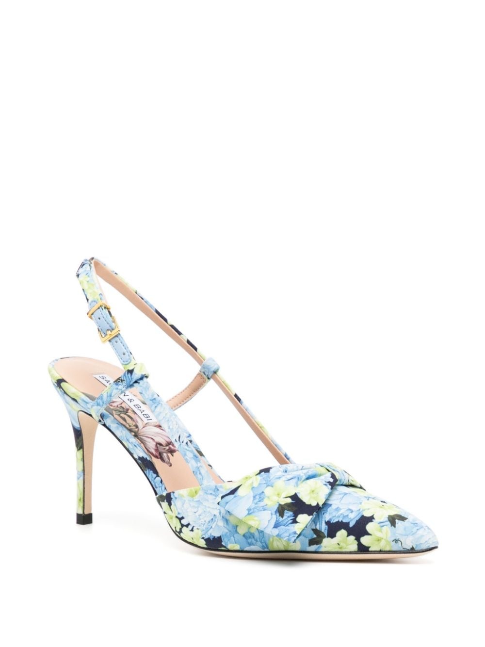 Lenox 90mm floral-print pumps - 2