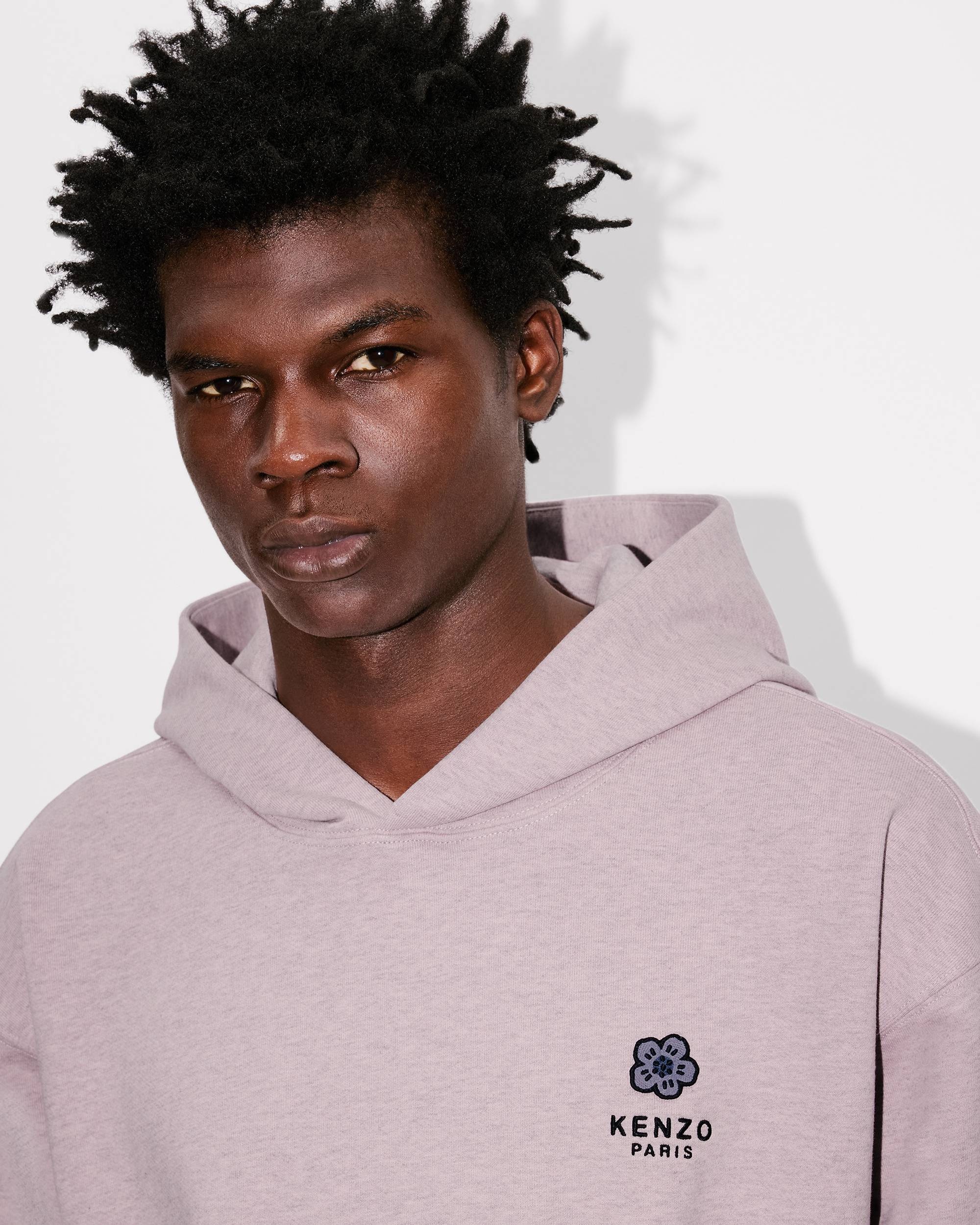 'Boke Flower' embroidered oversized hoodie in cotton - 6