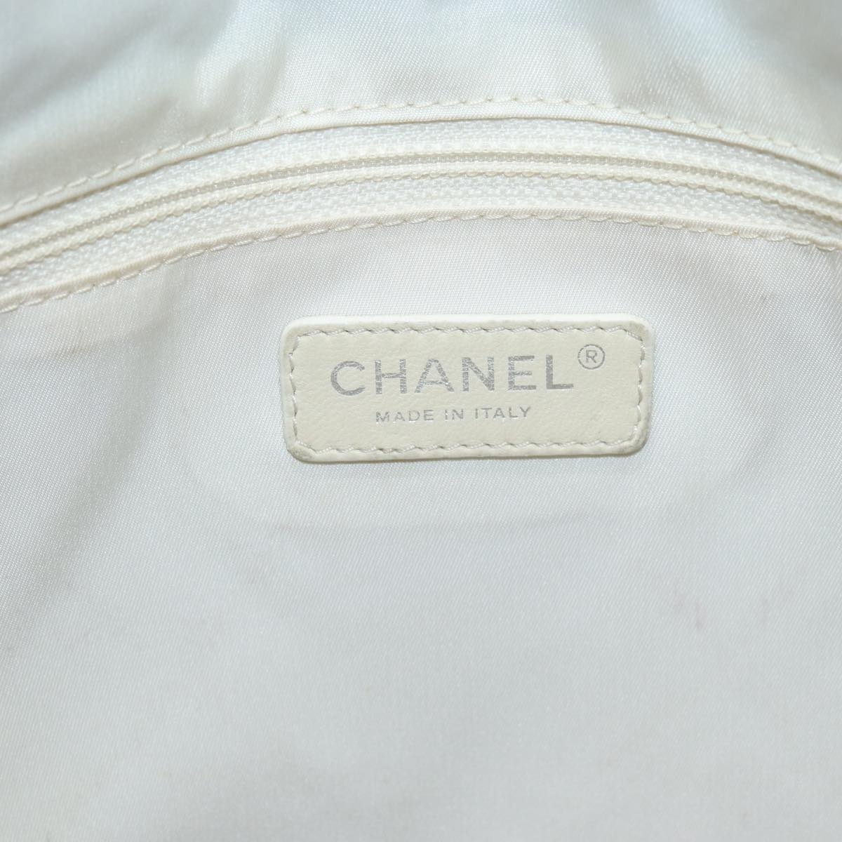 CHANEL Wild Stitch Tote Bag Leather Beige CC - 16