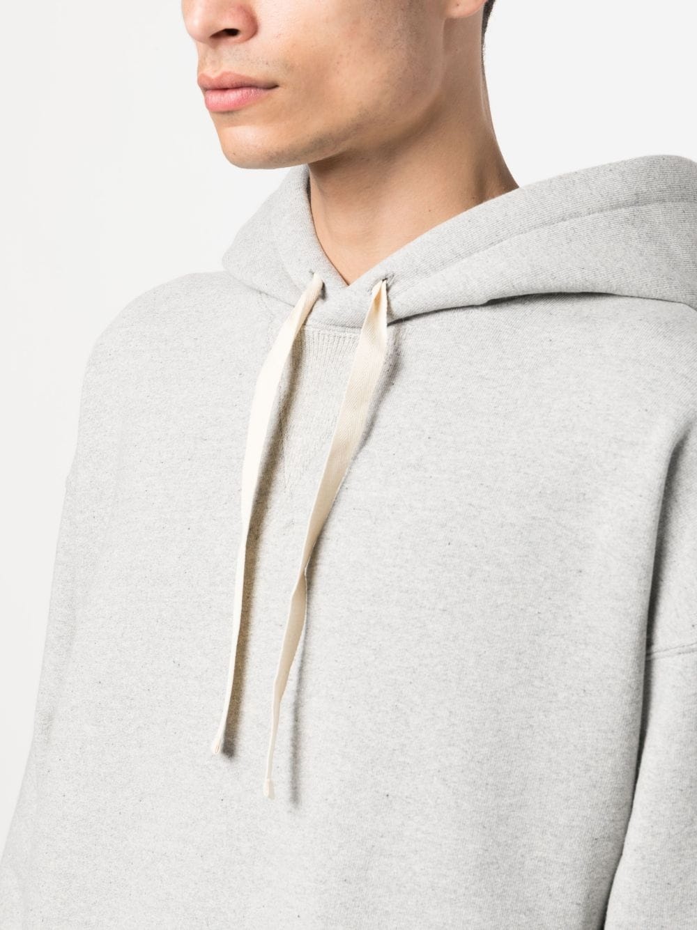 drop-shoulder drawstring hoodie - 5