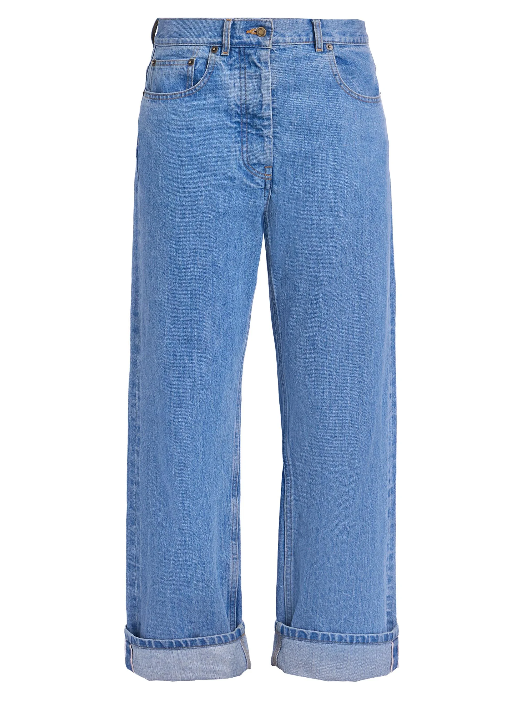 Women's Washed Classic 5-Pocket Selvedge Jeans - Light Blue - 1