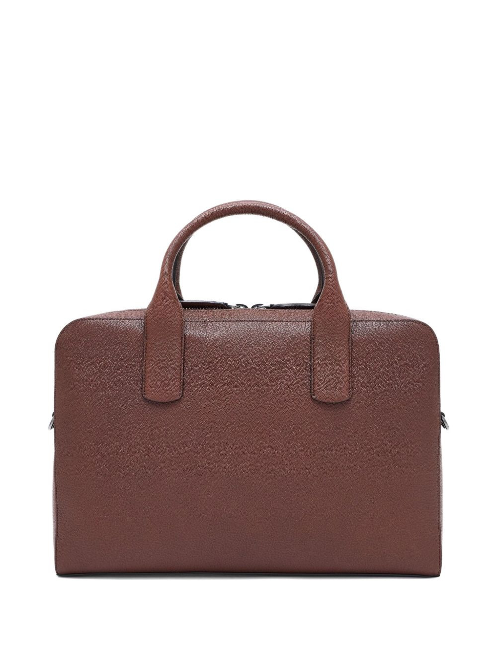 leather top-handle briefcase - 3