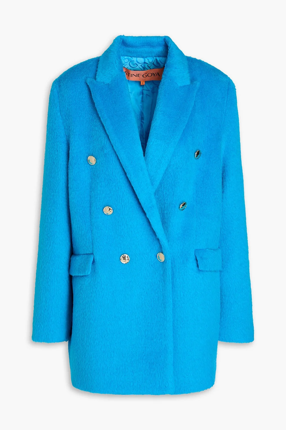 Theo double-breasted brushed-felt blazer - 1