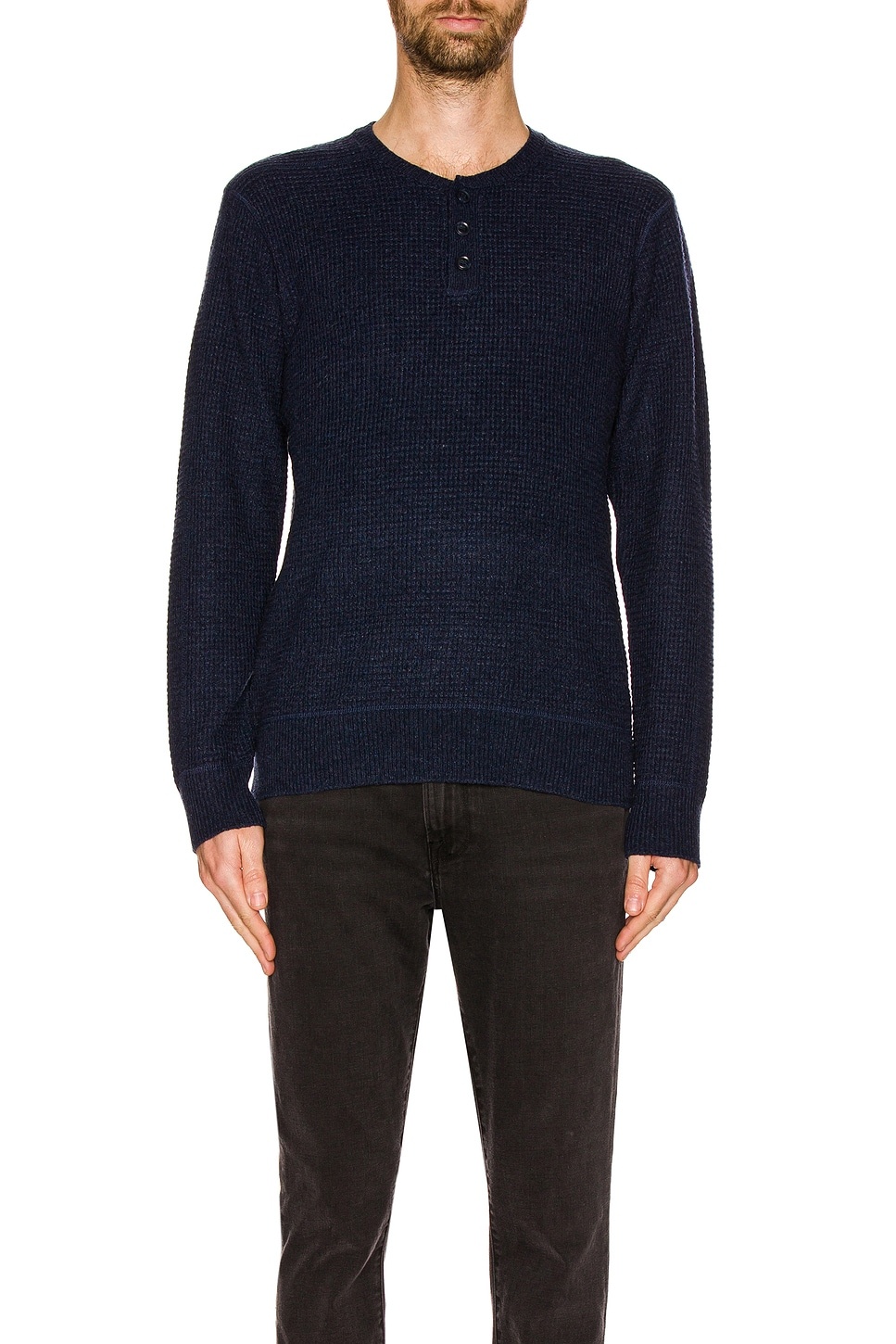 Button Henley Sweater - 3