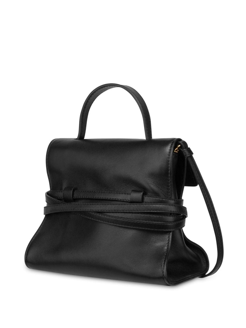 logo-embossed leather shoulder bag - 2