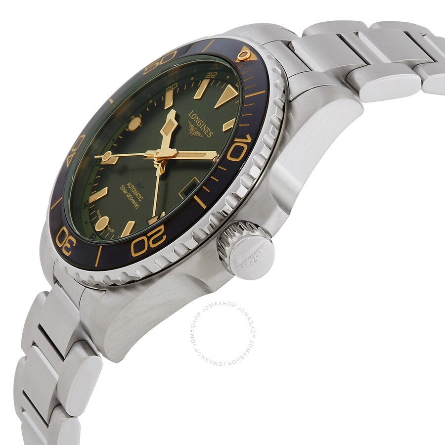 Longines Hydroconquest GMT Automatic Green Dial Men's Watch L3.790.4.06.6 - 2