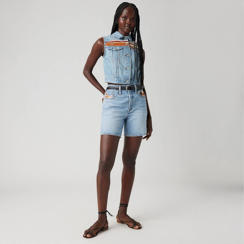 Levi's 501® ORIGINAL FIT HIGH RISE MID-THIGH LIGHTWEIGHT WOMEN'S SHORTS outlook