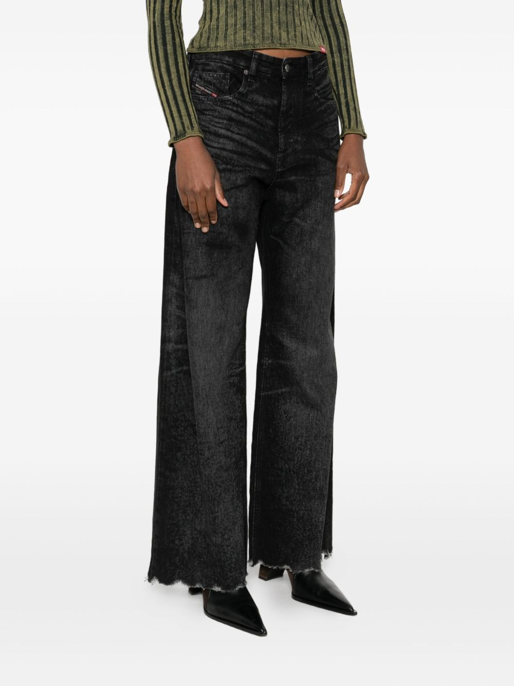 frayed-hem jeans - 3