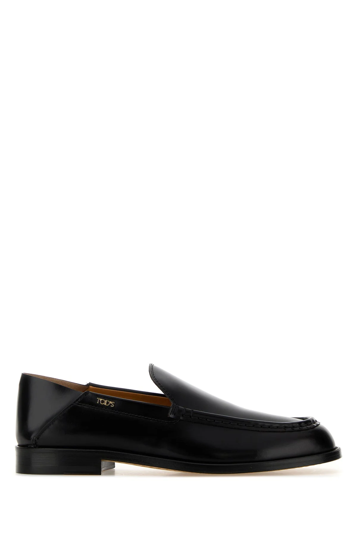 Black leather loafers - 1