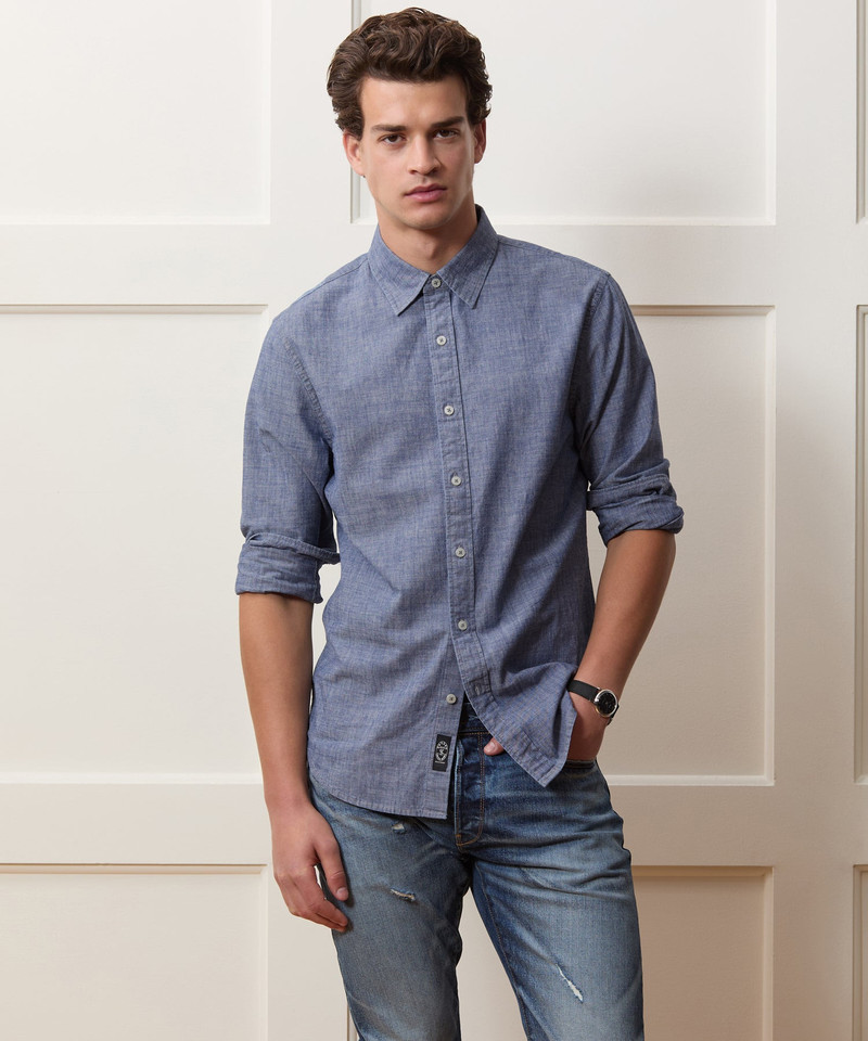 TODD SNYDER Chambray Sport Shirt outlook