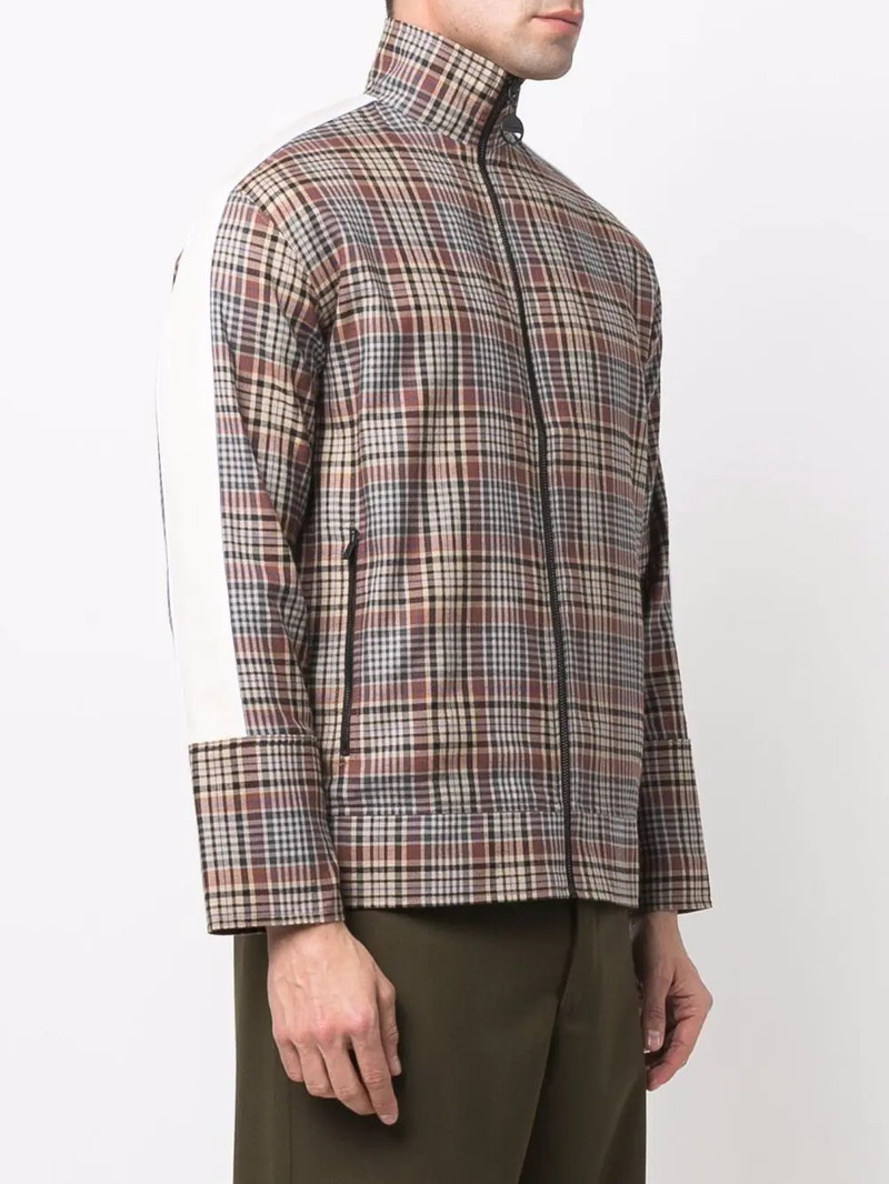 check-print zipped jacket 3