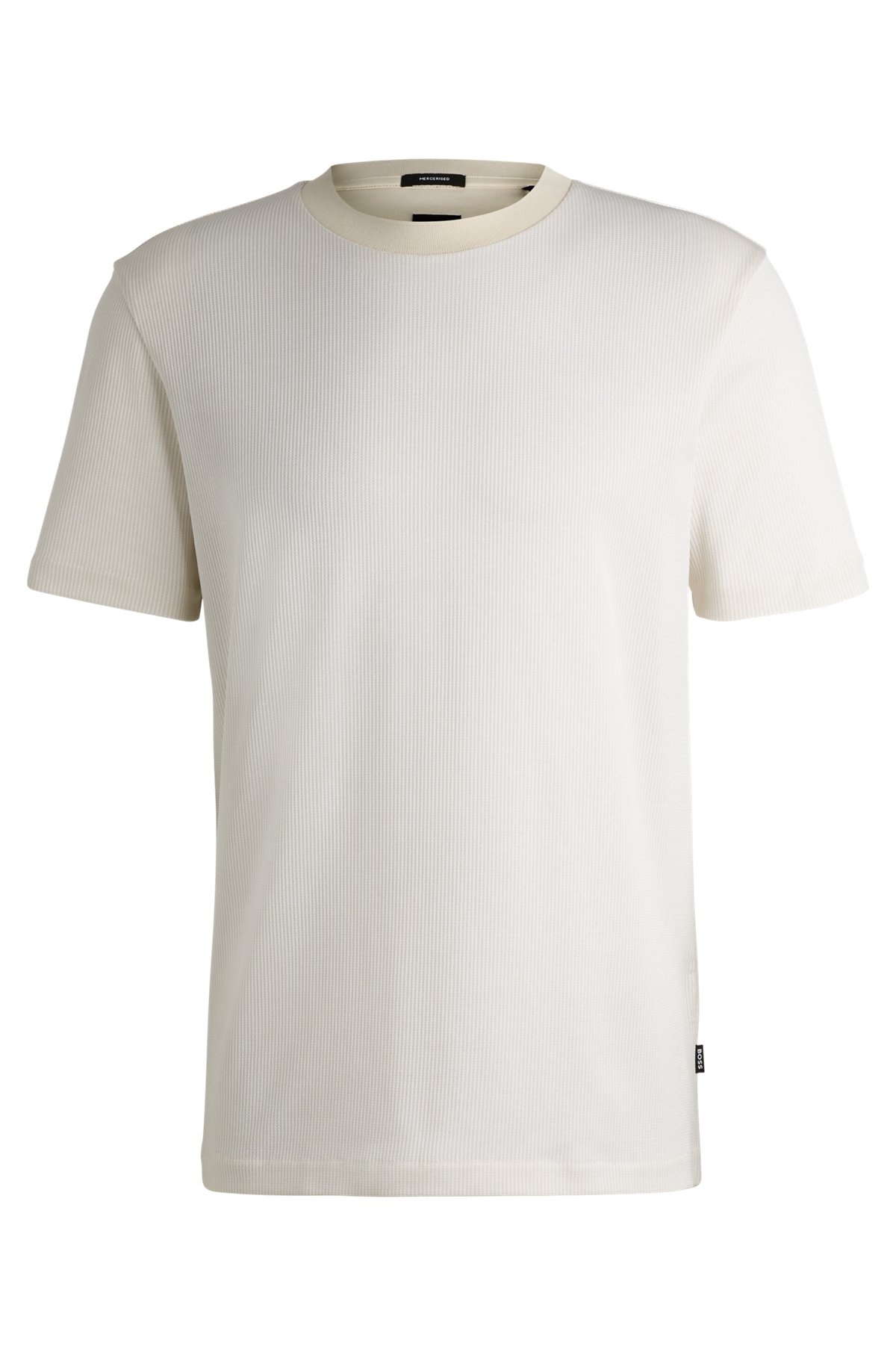 REGULAR-FIT T-SHIRT IN STRUCTURED COTTON - 1