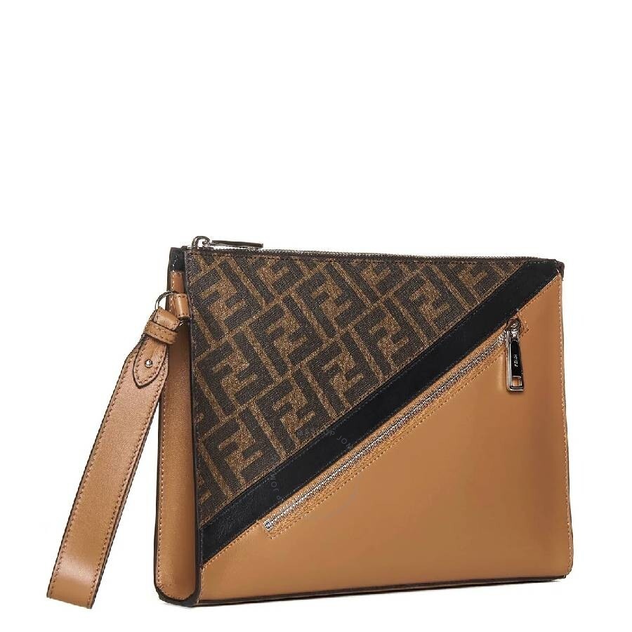Fendi Diagonal FF Zip Clutch Purse - 3