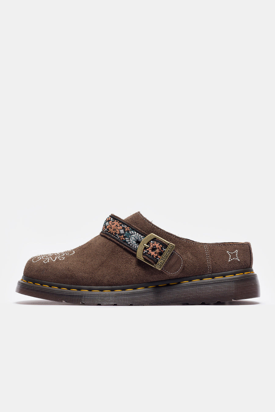 Isham Suede Jacquard Mule in Brown - 1