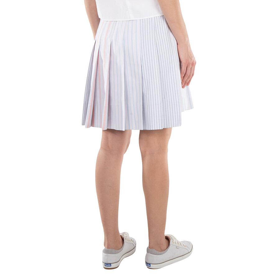 Thom Browne 4-Bar Funmix Stripe Oxford Pleated Skirt - 2