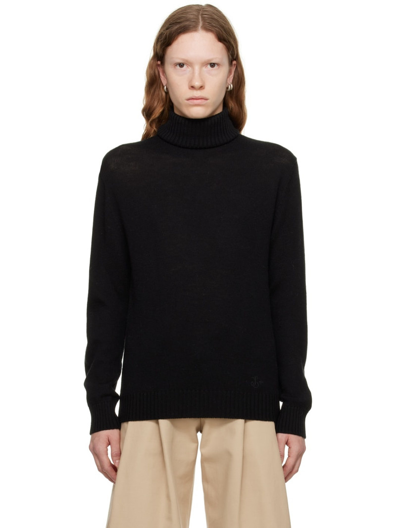Black Embroidered Turtleneck 1