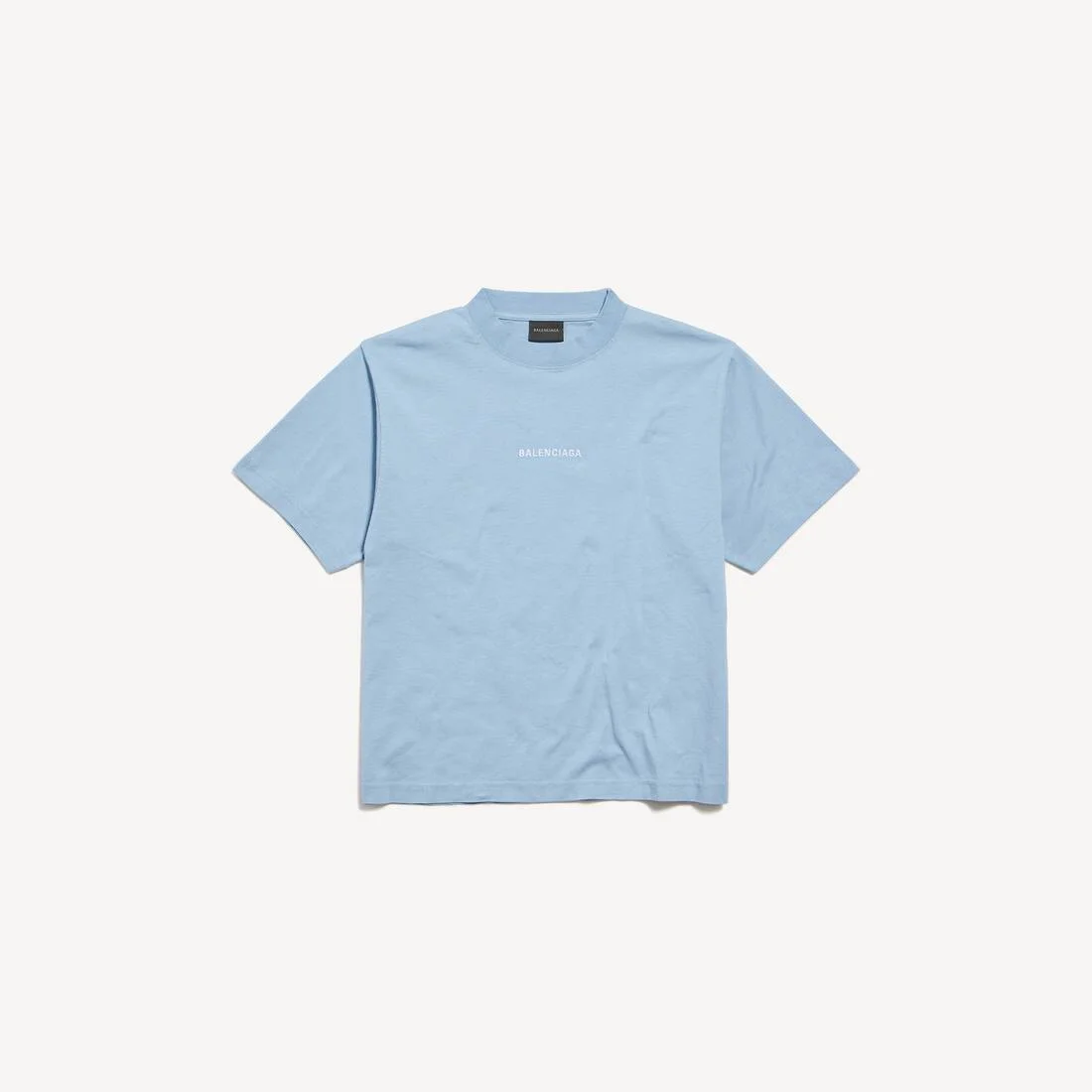 Women's Balenciaga Back T-shirt Medium Fit in Light Blue/white - 1