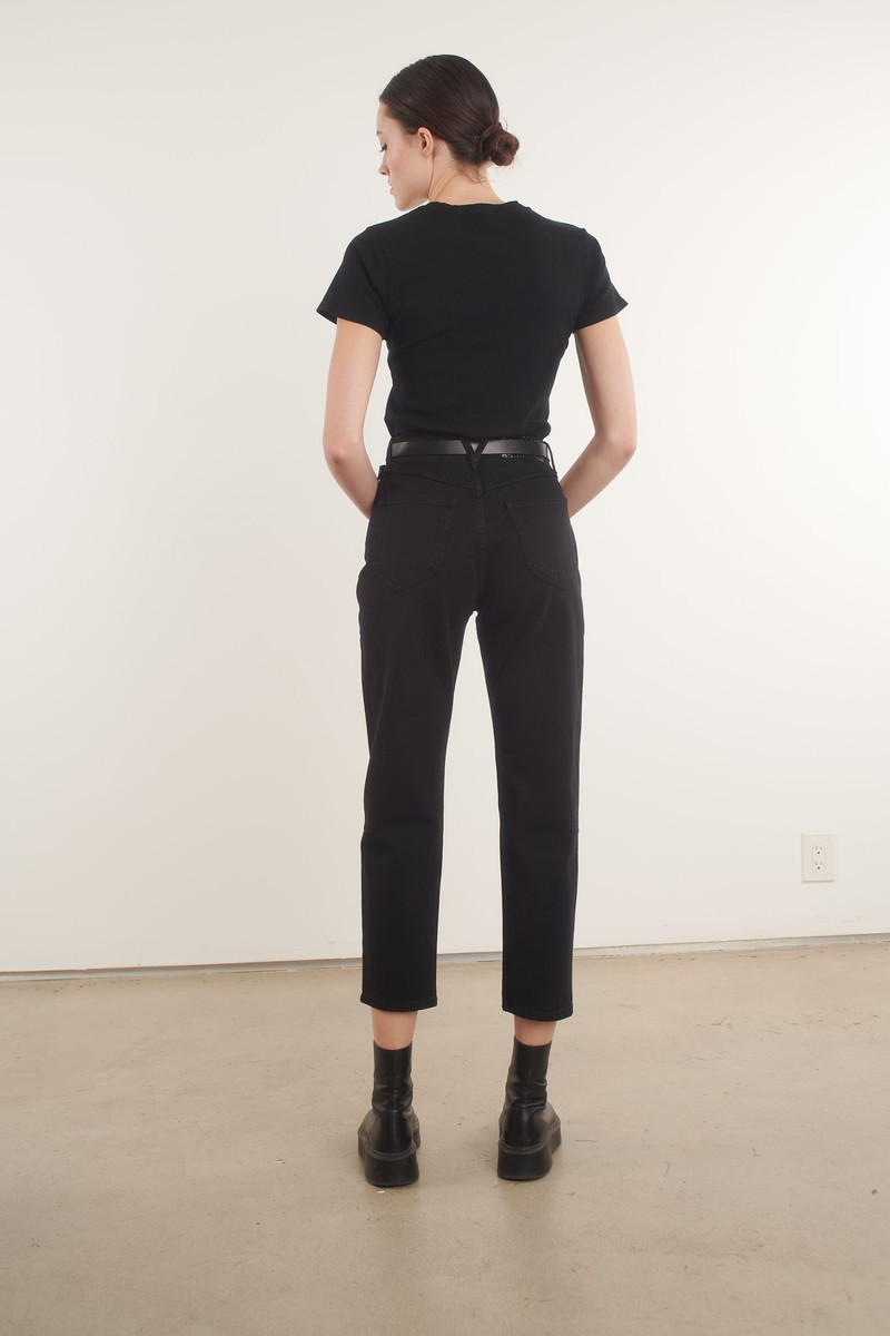 SPRWMN STEVIE BLACK TAPERED STRAIGHT LEG DENIM outlook