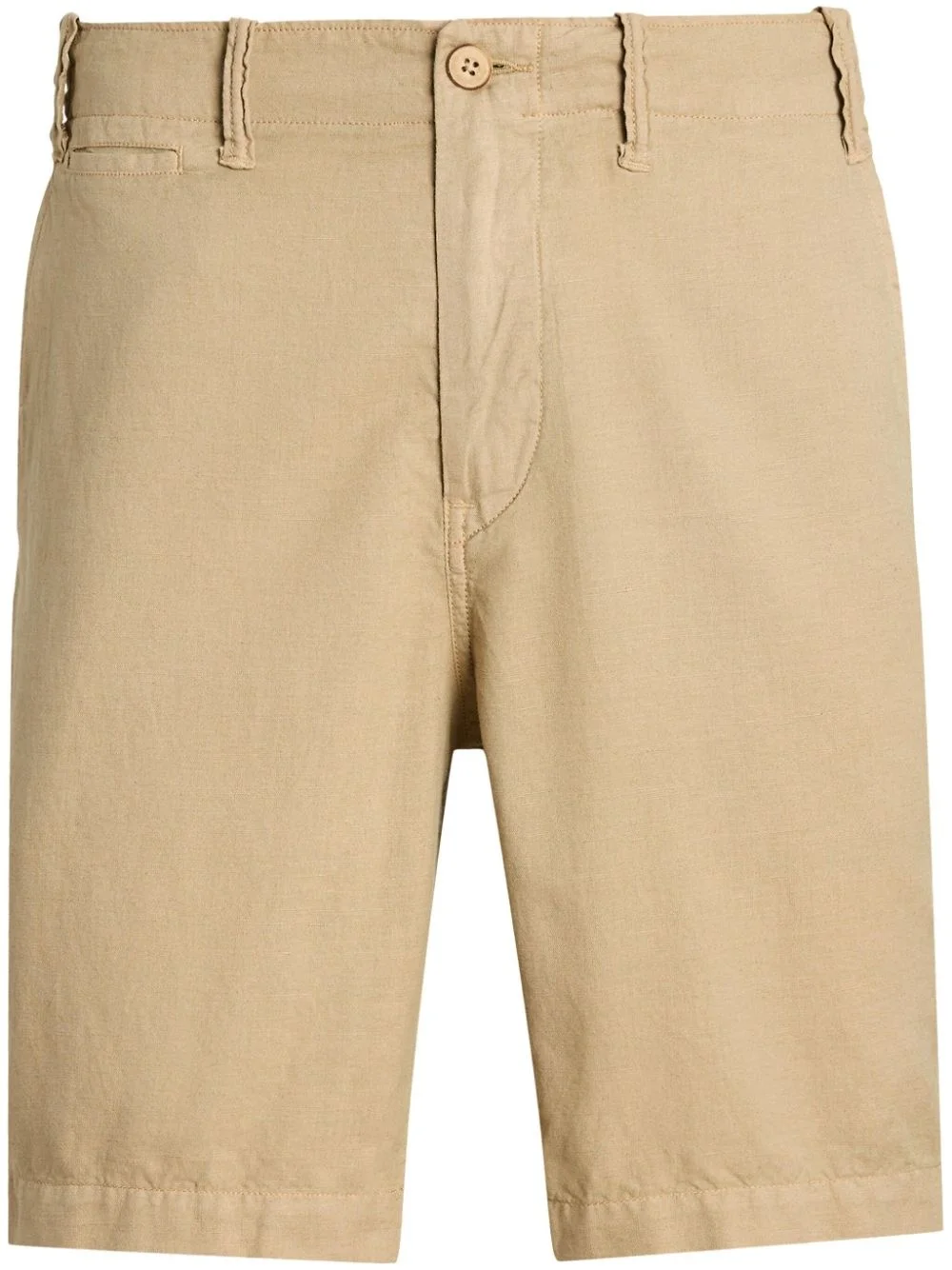 cotton-linen blend chino shorts - 1