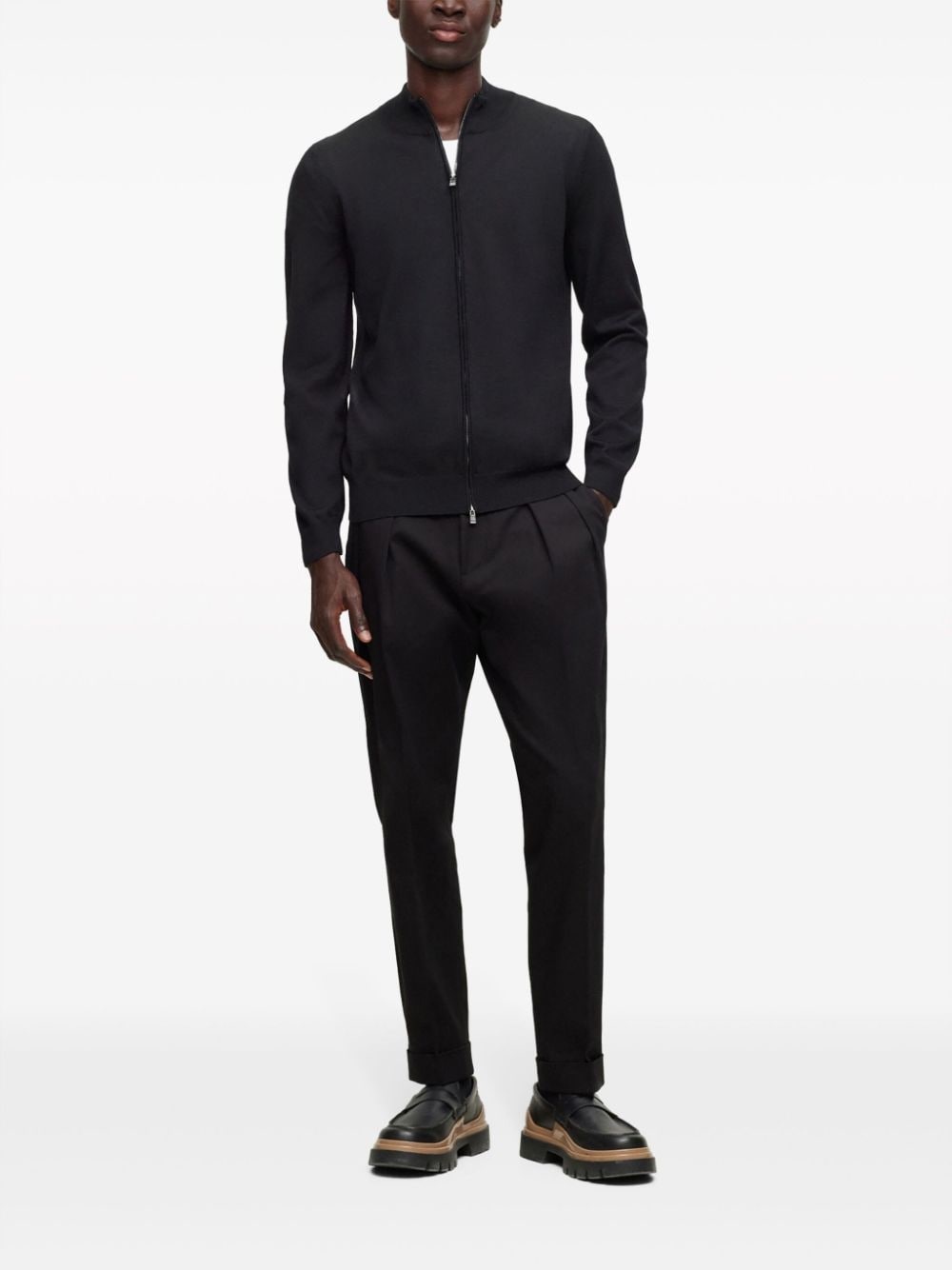 zip-up virgin-wool cardigan - 2