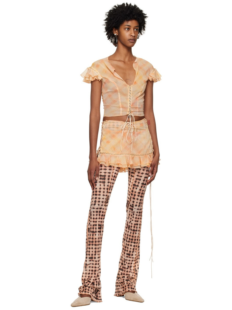 KNWLS Pink Scallop Miniskirt outlook