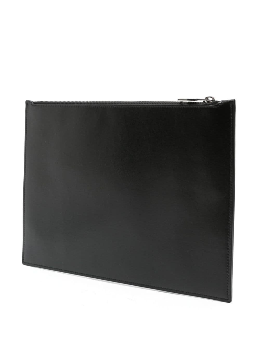 studed leather clutch bag - 3