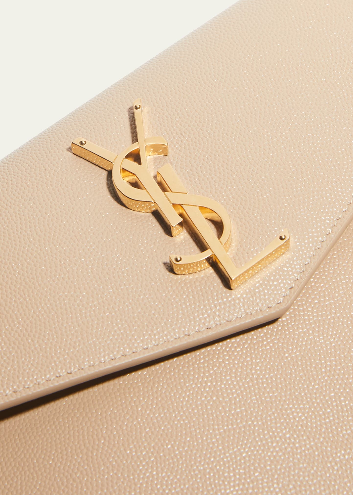 Uptown Medium YSL Monogram Grain de Poudre Pouch Bag - 6