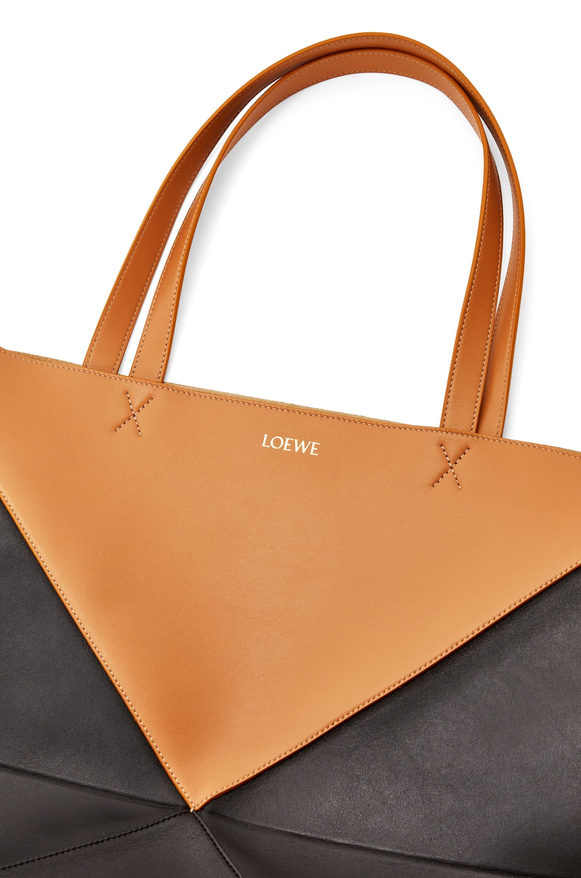 Loewe - Large Puzzle Fold Tote In Shiny Calfskin