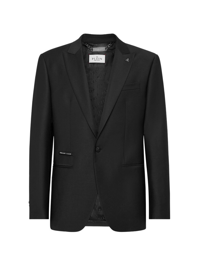 smiley face-print blazer 1