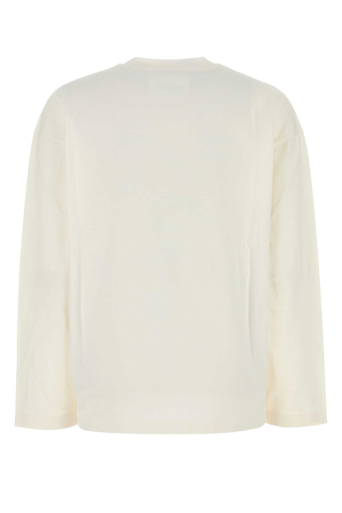 Jil Sander Women White Cotton T-Shirt - 2