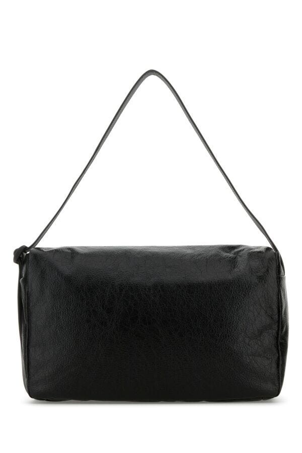 Black leather medium Monaco crossbody bag - 3