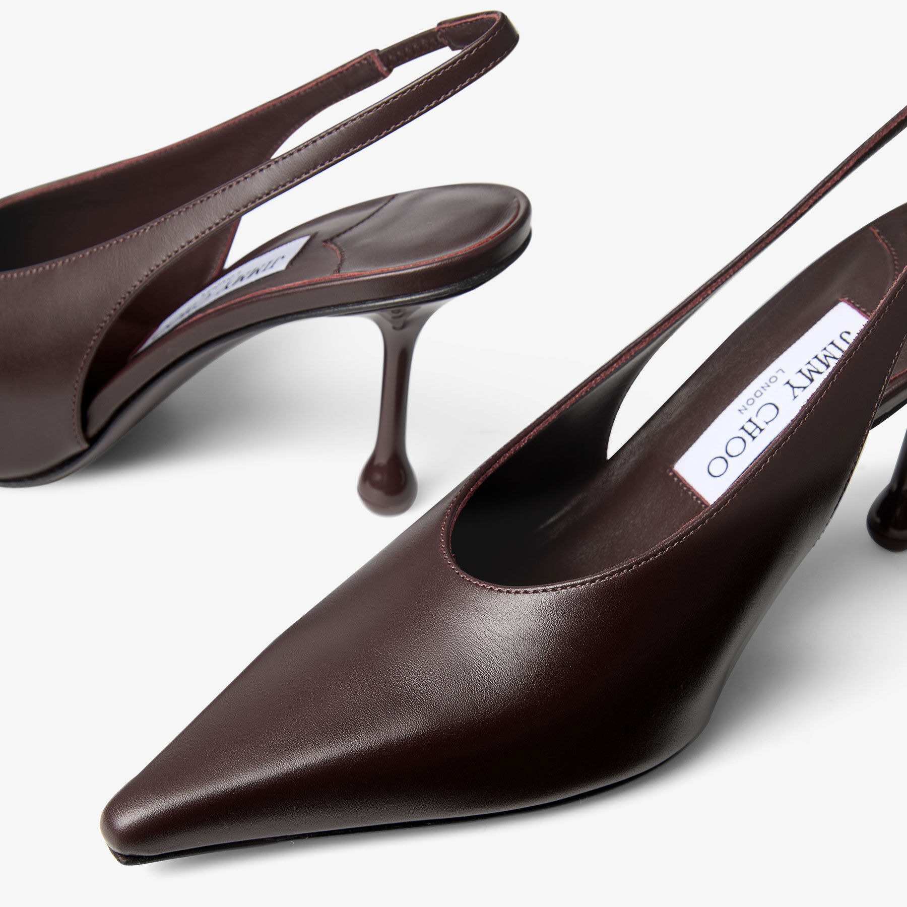 Isa 80
Deep Merlot Calf Leather Pumps - 3