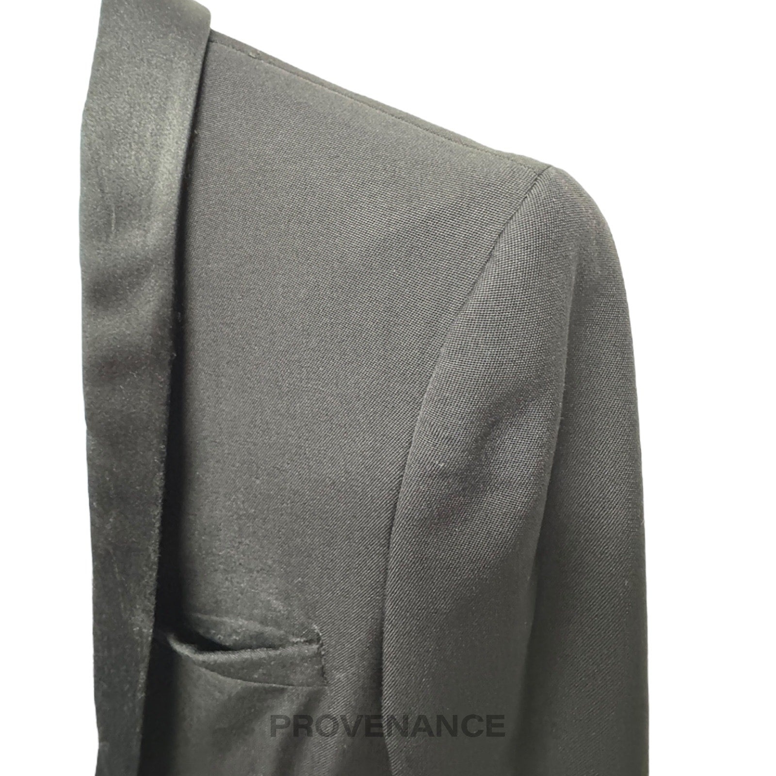 Saint Laurent Paris SLP Destroyed Tuxedo Dinner Jacket 44 - 9
