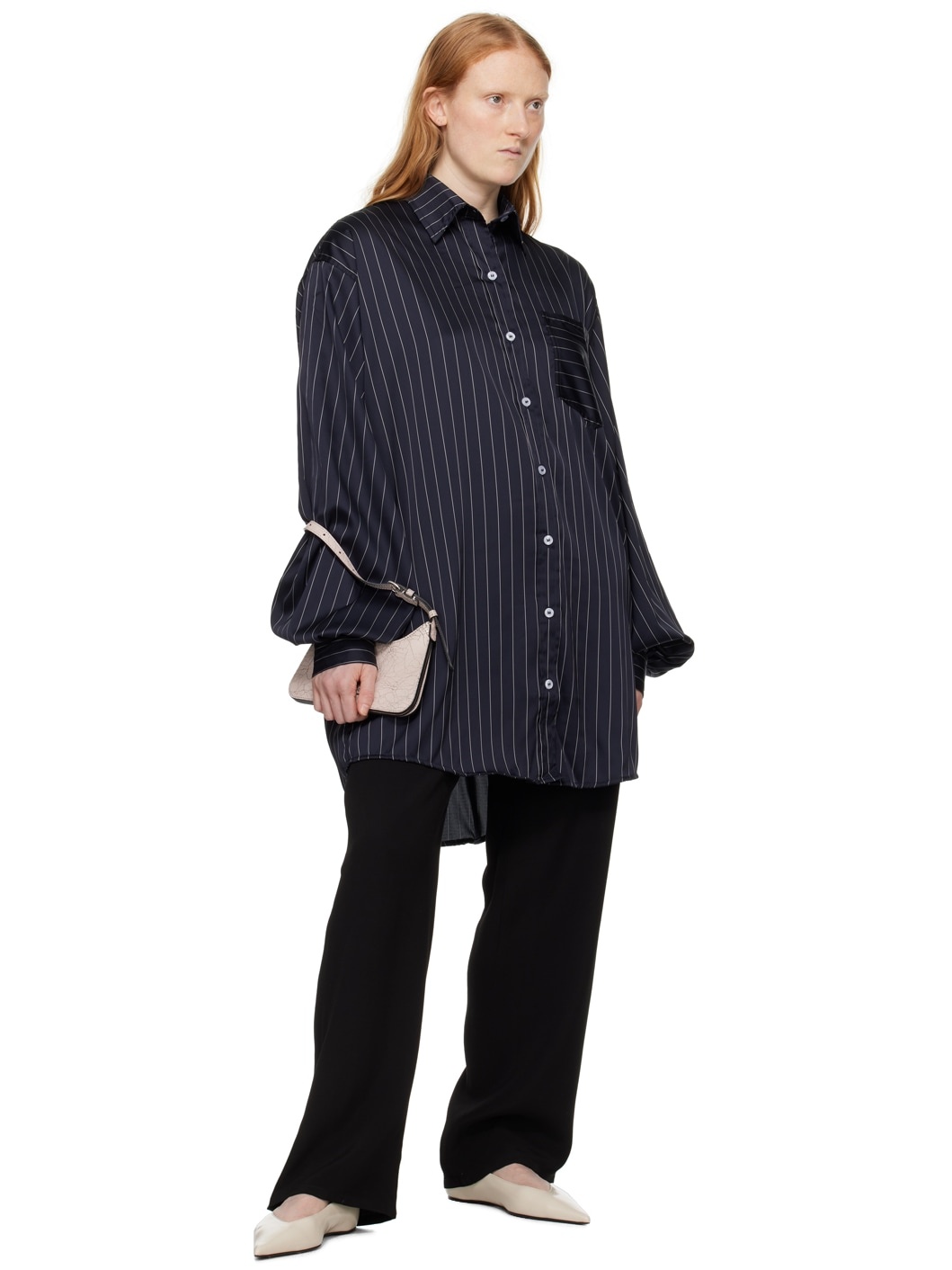 Navy Oversized Shirt - 4