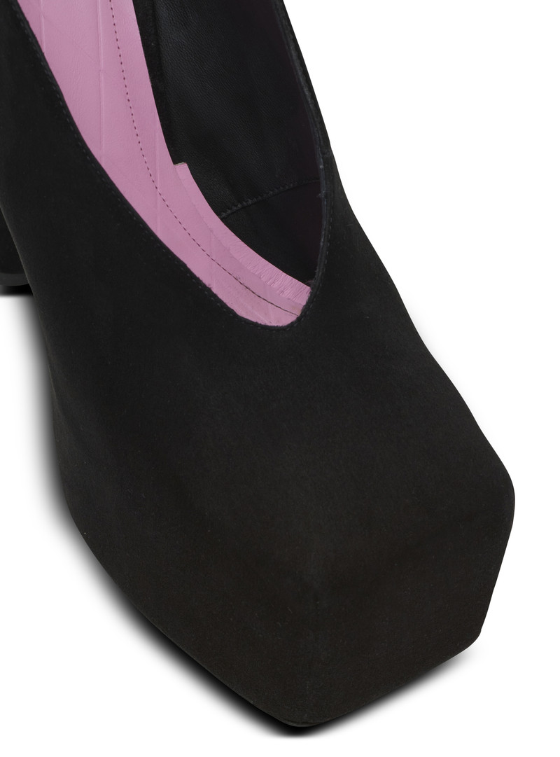 Eden platform pumps in suede 5
