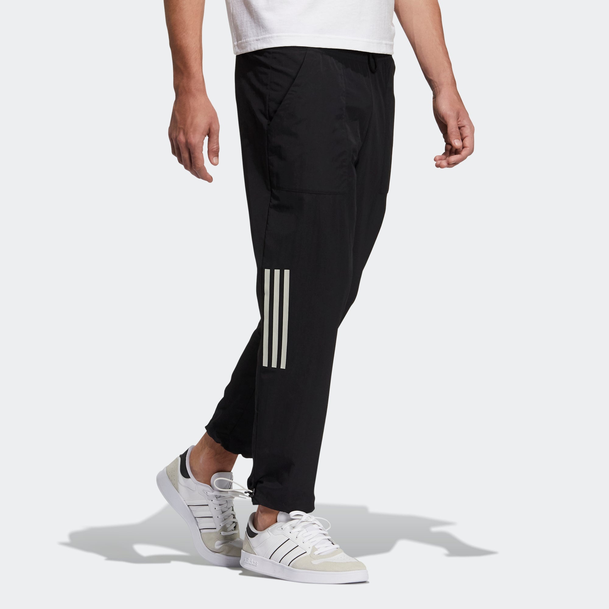 adidas neo M Sw Lw Tp Casual Sports Lacing Breathable Long Pants Black H57450 - 2