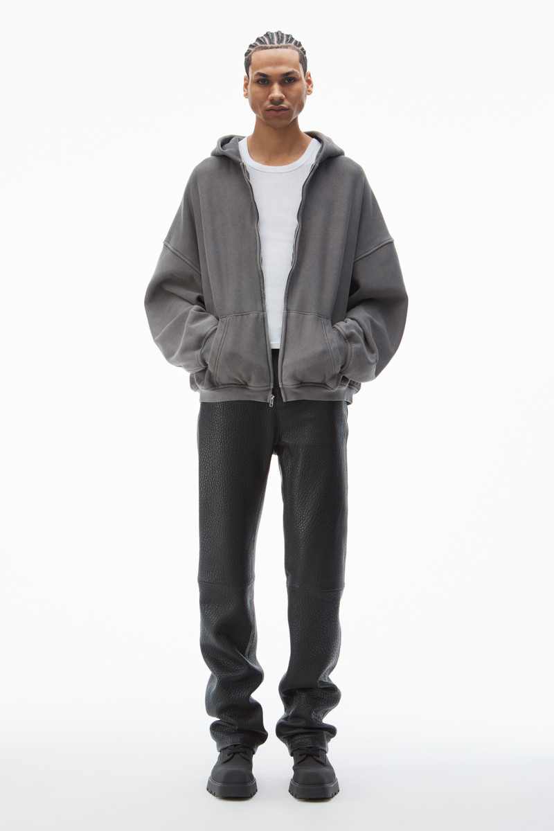 Alexander Wang oversize star logo-print zip-up hoodie outlook