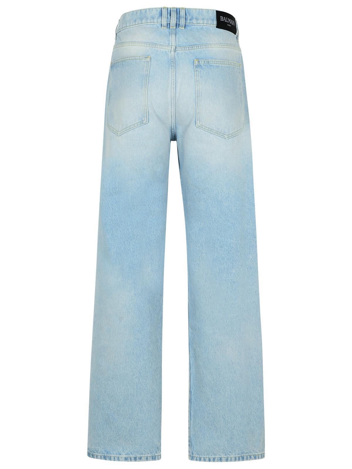Balmain Light Blue Denim Jeans Men - 3