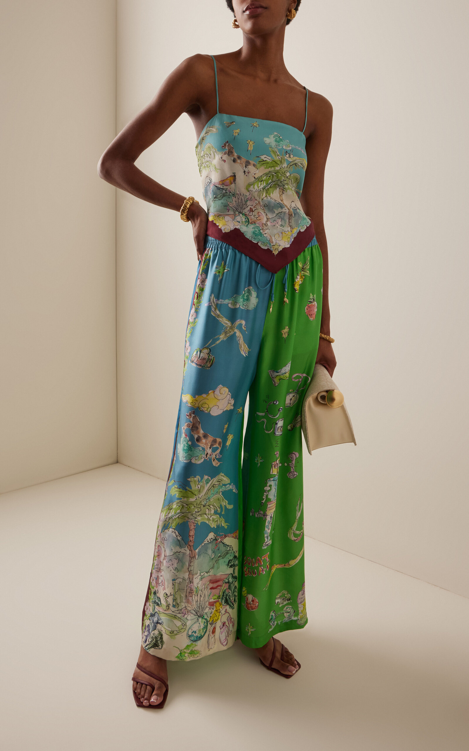 Daria Silk Scarf Top multi - 3
