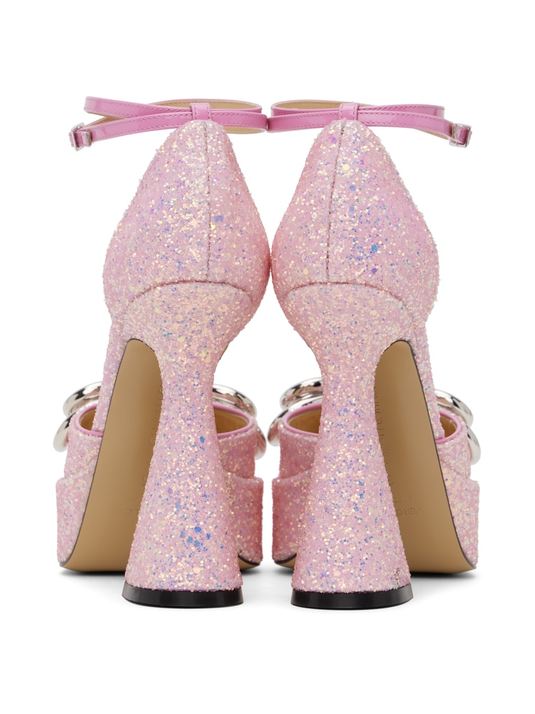 Pink Double Bow Platform Heels - 2