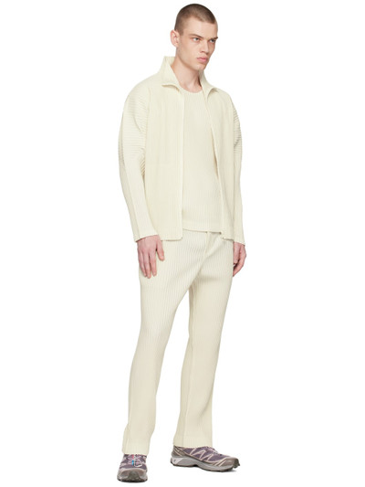 ISSEY MIYAKE White Color Pleats T-Shirt outlook