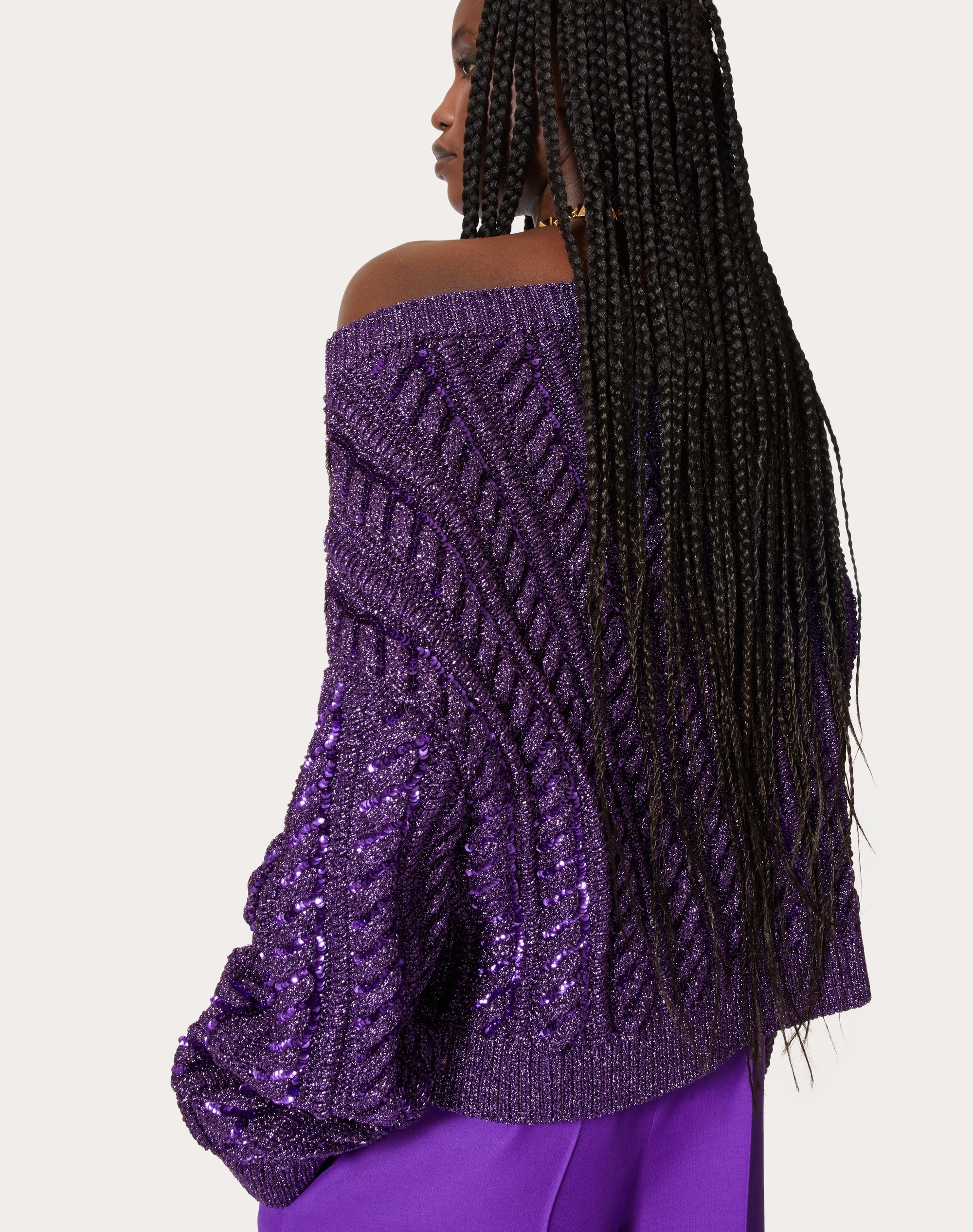 EMBROIDERED LUREX SWEATER - 5
